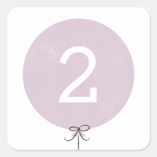 Adesivo Quadrado Vinheta Balão - Lavanda