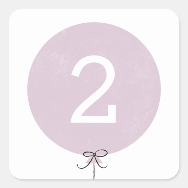 Adesivo Quadrado Vinheta Balão - Lavanda (Frente)