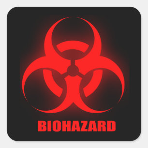 Adesivo Quadrado Vinheta BioHazard