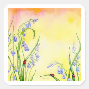 Adesivo Quadrado Vinheta "Bluebells"
