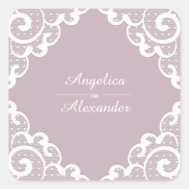 Adesivo Quadrado Vinheta branca