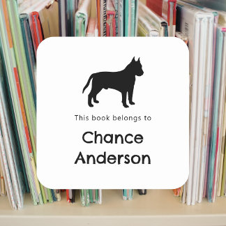 Adesivo Quadrado Vinheta-caderneta Pitbull