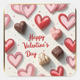 Adesivo Quadrado Vinheta cardíaca