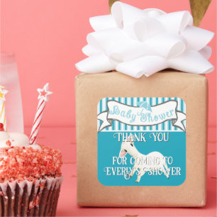 Adesivo Quadrado Vinheta-Chá-de-cordeiro-branca