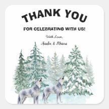 Vinheta Chá de fraldas de Animais da Floresta