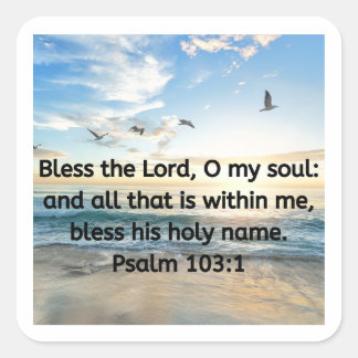 Adesivo Quadrado Vinheta com bíblia