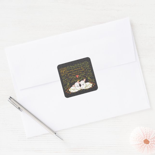 Adesivo Quadrado Vinheta com Salm 119:160 (Envelope)