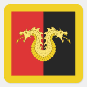 Adesivo Quadrado Vinheta Crachá de Laire Populace do SCA Dragon