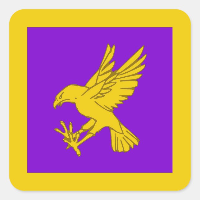 Adesivo Quadrado Vinheta Crachá de Populace Calontir SCA (Frente)