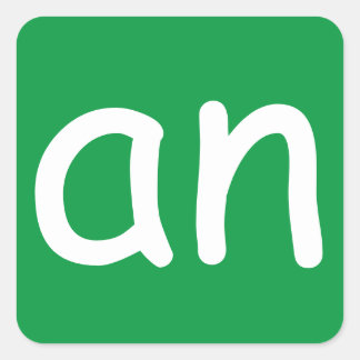 Adesivo Quadrado Vinheta CVC Palavras ‘-an ’