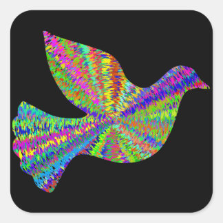 Adesivo Quadrado Vinheta da Dove da Paz de Groovy