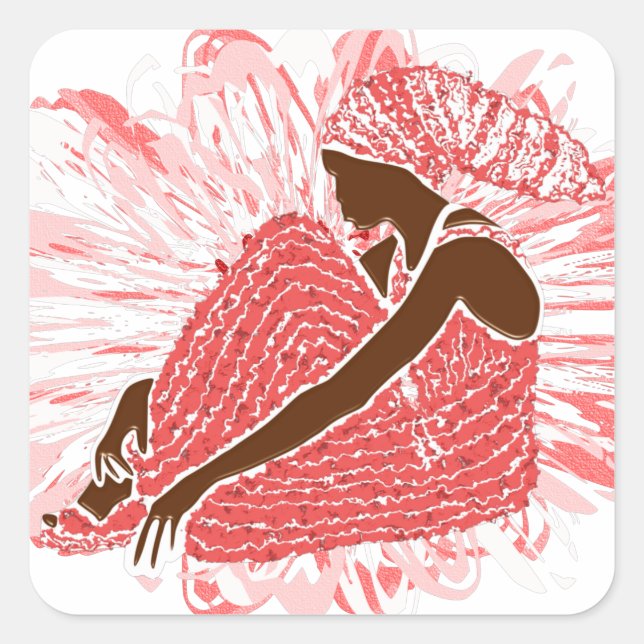 Adesivo Quadrado Vinheta da Praça do Patrimônio AFRICANO (Frente)