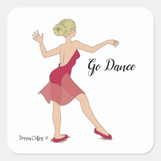 Adesivo Quadrado Vinheta Dançante (Frente)