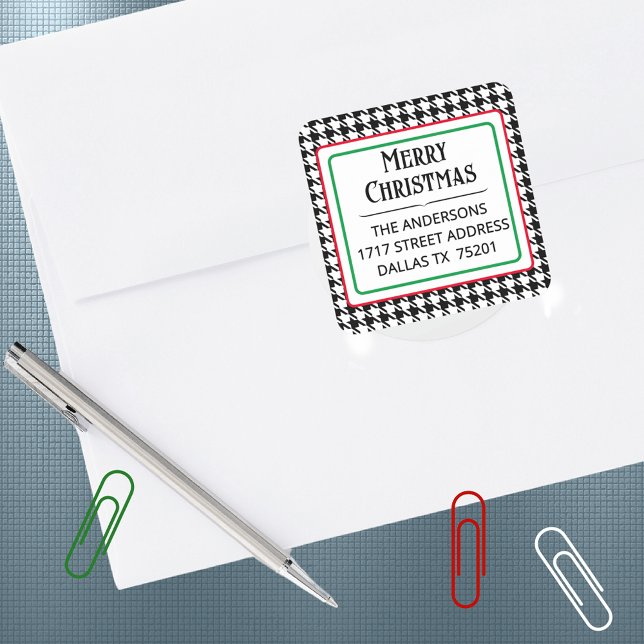 Adesivo Quadrado Vinheta de 1,5" de retribuição de endereço de Nata (Criador carregado)