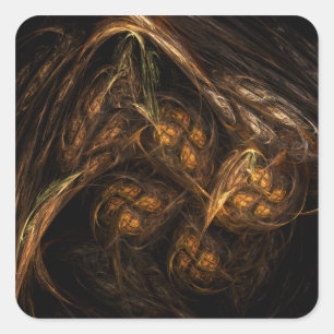 Adesivo Quadrado Vinheta de Abstrato de Arte da Mãe Terra