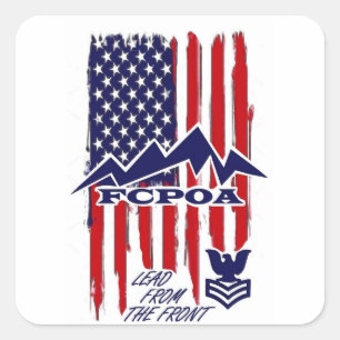 Adesivo Quadrado Vinheta de Associação de Sub-Oficial de Primeira C