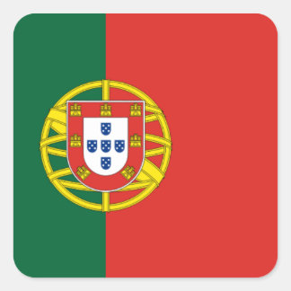 Adesivo Quadrado Vinheta de bandeira portuguesa