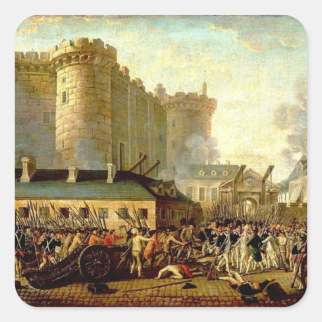 Adesivo Quadrado Vinheta de bastilha (Frente)