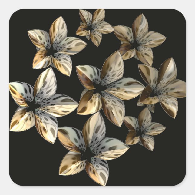 Adesivo Quadrado Vinheta de beleza não natural (Frente)