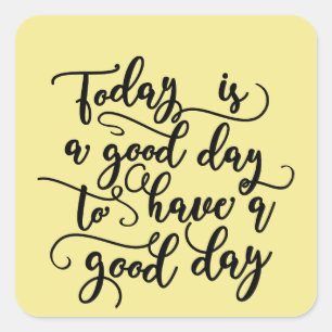 Adesivo Quadrado Vinheta de Bom Dia