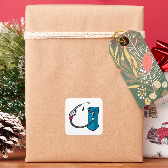 Adesivo Quadrado Vinheta de Bomba de Gás (Criador carregado)