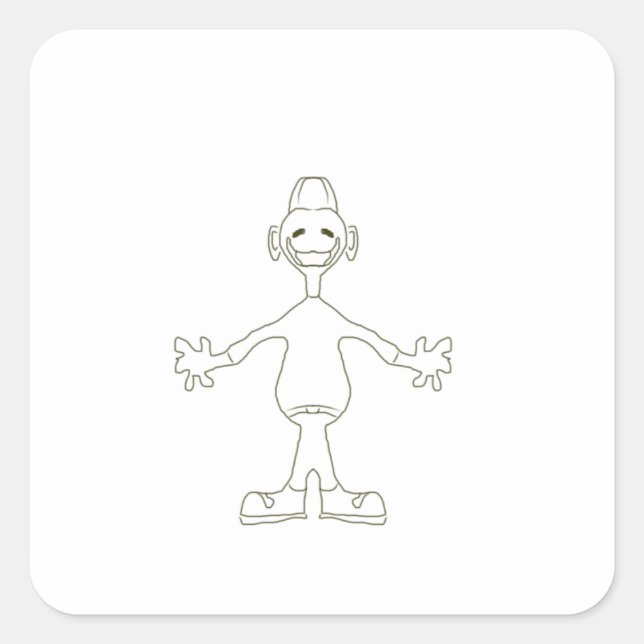 Adesivo Quadrado Vinheta de Cara Diversão Lil (Frente)