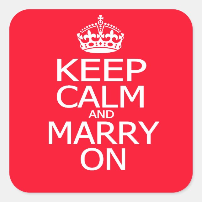 Adesivo Quadrado Vinheta de casamento (Frente)