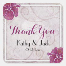 Vinheta de casamento de Plum hibiscus