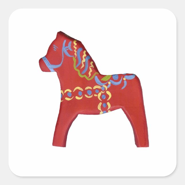 Adesivo Quadrado Vinheta de cavalo Dala (Frente)