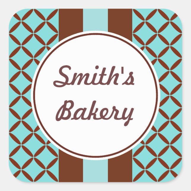 Adesivo Quadrado Vinheta de Chocolate Aquário (Frente)