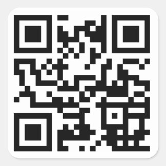 Adesivo Quadrado Vinheta de código QR