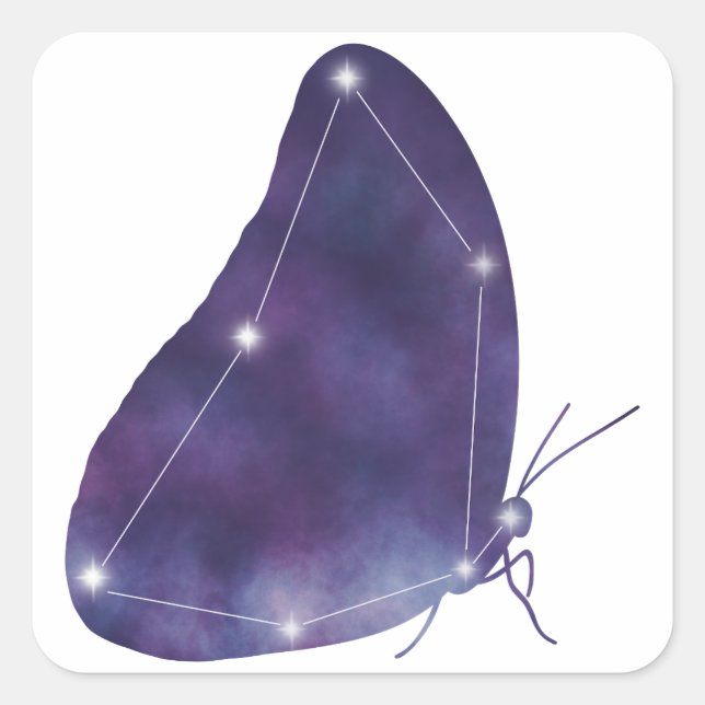 Adesivo Quadrado Vinheta de Constelação Morpho (Frente)