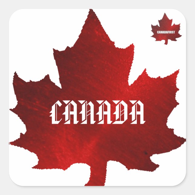 Adesivo Quadrado Vinheta de Correio CANADA (Frente)