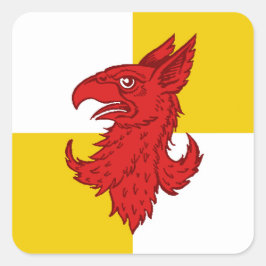 Adesivo Quadrado Vinheta de Crachá de População Avacal SCA