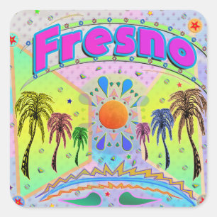 Adesivo Quadrado Vinheta de Desejo de Calm Fresno