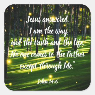 Adesivo Quadrado Vinheta de Escrituras Cristã Inspiracional Positiv