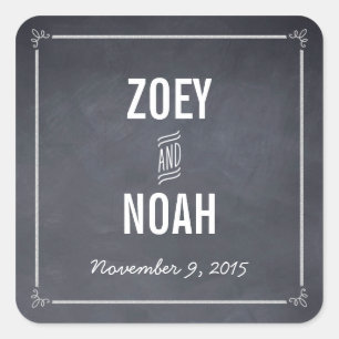 Adesivo Quadrado Vinheta de Favor Estrelado