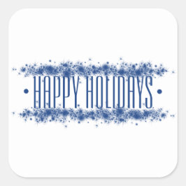 Adesivo Quadrado Vinheta de férias "Feliz Feriado"