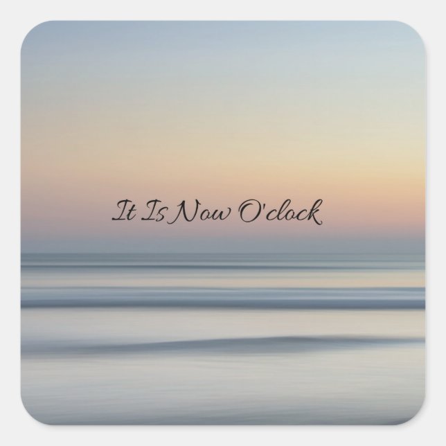 Adesivo Quadrado Vinheta de lembrete de momento presente (Frente)