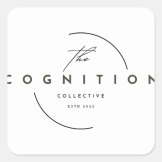 Adesivo Quadrado Vinheta de logotipo