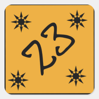 Adesivo Quadrado vinheta de logotipo AIN23