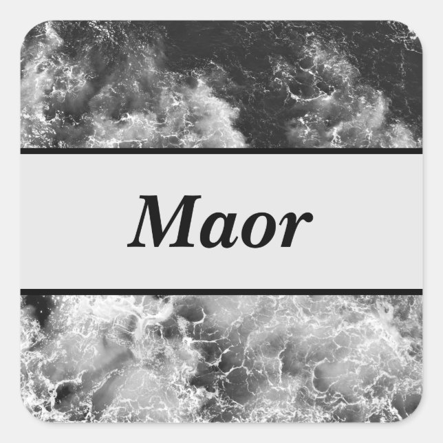 Adesivo Quadrado Vinheta de mármore (Frente)