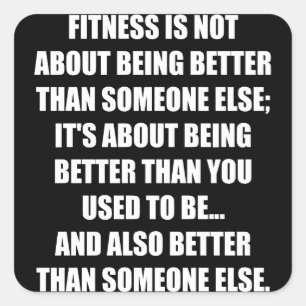 Adesivo Quadrado Vinheta de Motivação Giro Malhação Engraçado