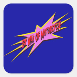 Adesivo Quadrado vinheta de motocicleta 10