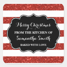 Adesivo Quadrado Vinheta de Natal Red Strike