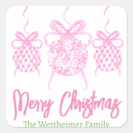 Adesivo Quadrado Vinheta de Ornament Chinoserie Rosa