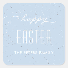 Adesivo Quadrado Vinheta de Páscoa de Ovo Espectrada - Céu