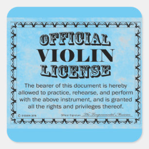 Adesivo Quadrado Vinheta de quadrado violino