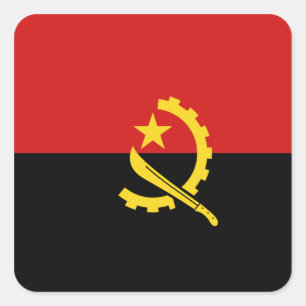 Adesivo Quadrado Vinheta de Sinalizador Angola