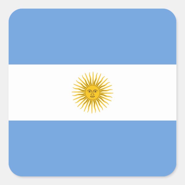 Adesivo Quadrado Vinheta de Sinalizador Argentina (Frente)
